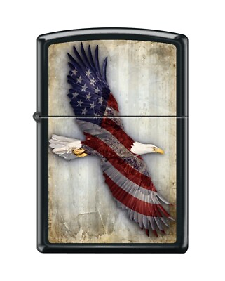 #ad Zippo 82227 bald eagle usa american flag stars stripes old glory Lighter $24.75