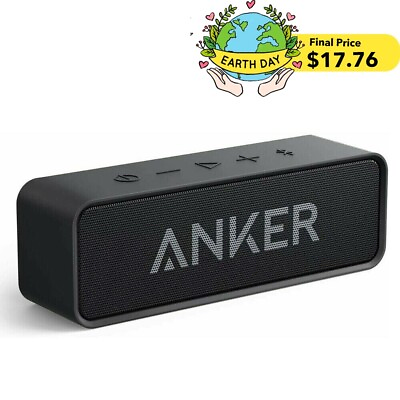 #ad Anker Soundcore Portable Bluetooth Speaker Stereo Waterproof 24H Playtime Refurb $20.89