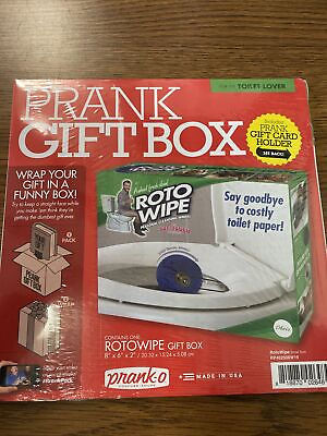 NEW Prank Gift Box Roto Wipe Wrap Your Real Gift in a Funny Box Small 8x6x2quot; $6.97