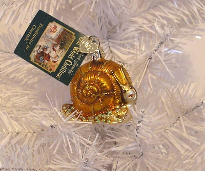 #ad 2005 SNAIL OLD WORLD CHRISTMAS BLOWN GLASS ORNAMENT NEW W TAG $12.99