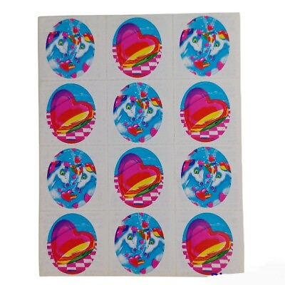 #ad Vintage Lisa Frank Sticker Sheet S113 Unicorns Hearts 1988 HTF Rare Unused $28.90