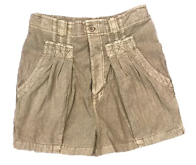#ad Free People Women#x27;s High Rise 2.5” Shorts Vintage Wash Button Fly Size Medium $17.50