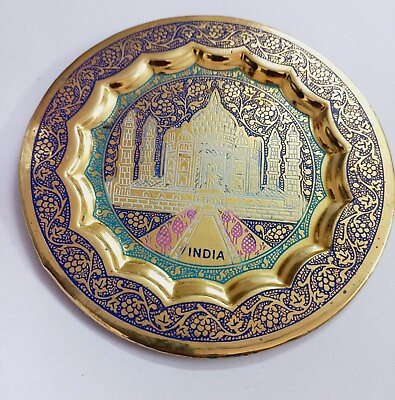 #ad Lovely Hand Painted Wall Plate Taj Mahal Home Decor Handicraft Collectible Gift $12.99