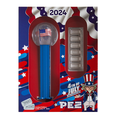 #ad New 2024 PAMP Suisse PEZ 4th of July 6 X 5 gram .9999 Fine Silver Bar Dispenser $98.20