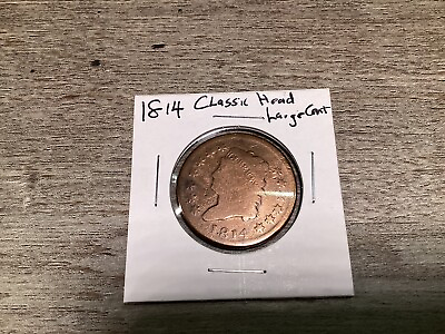 #ad 1814 Large Cent Classic Head U.S. Copper Coin 110923 0032 $149.95