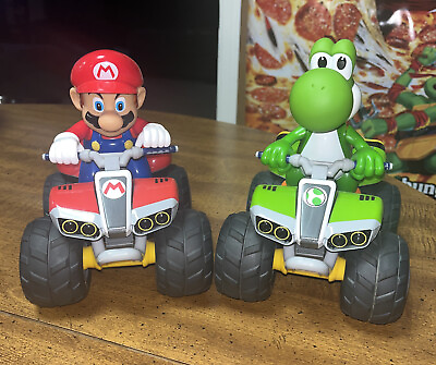 #ad Carrera RC Nintendo Mario Kart 8 Super Mario Bros 4 wheelers Yoshi And Mario Set $35.00