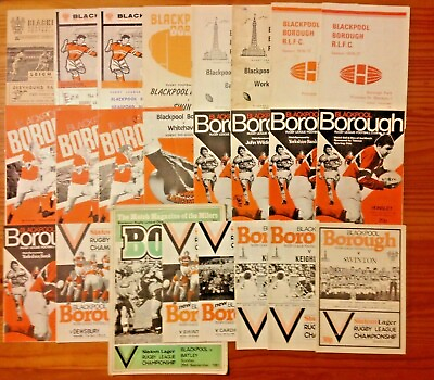 #ad Blackpool Borough Rugby League Programmes 1958 2006 GBP 6.92
