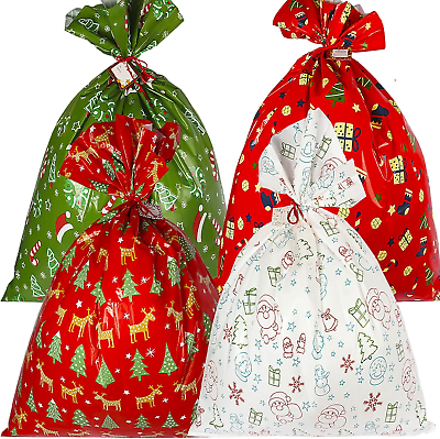 #ad Christmas Gift Bags Large 36#x27;#x27; X 44#x27;#x27; Durable Christmas Bags amp; Jumbo Christmas $34.29