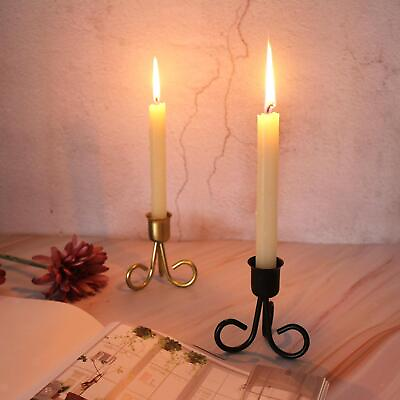 #ad Iron Candle Holder Romantic Gift Pillar Stick European Elegant Candlestick Stand $7.99