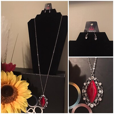 #ad #ad Paparazzi Exquisitely Enchanted 🔥Cat#x27;s Eye 🔥 Red Necklace Set 🔥 Beautiful🔥 $19.99