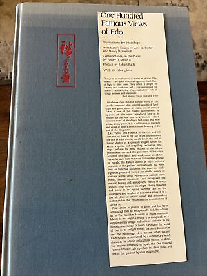 #ad Hiroshige 100 Famous Views of Edo Hardcover 1986 1st Edition 119 Color Plates $34.99