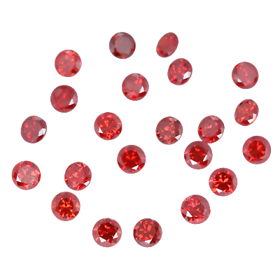 #ad 60 Carat 22 Pc Red Round Colorful Lab Created Zirconia Stone Lot for Rings $37.83