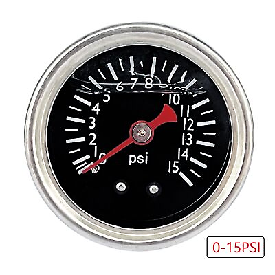 #ad Universal Fuel Pressure Gauge Liquid 0 15psi Oil Pressure Gauge 1 8quot; NPT $11.09