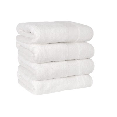 #ad HAVLULAND 4 Packs Bath Towels Set 100% Premium Soft Cotton Oversized 27x54 Inch $30.00
