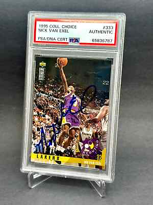 #ad #ad Nick Van Exel Hard Signed Auto 95 96 Collector#x27;s Choice Scouting Report PSA Auth $75.00
