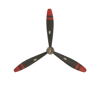 #ad Black Metal 3 Blade Airplane Propeller Wall Decor with Aviation Detailing $25.00