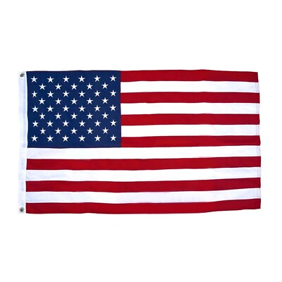 #ad American US Flag Heavy Duty Nylon Double Stitching Embroidered USA Banner Flags $28.99