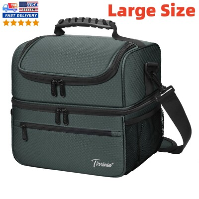 #ad Insulated Lunch Bag Box for Women Men Thermos Cooler Hot Cold Adult Tote Food $20.99
