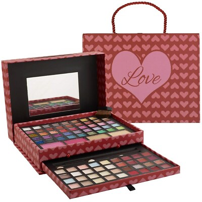 #ad Makeup Kits for Teens 2 Tier Love Make Up Gift Set Eyeshadow Palette $24.99