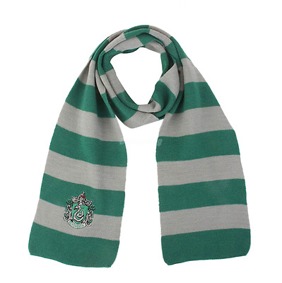 #ad Harry Potter Vouge Slytherin House Cosplay Knit Costume Scarf Wrap $7.99