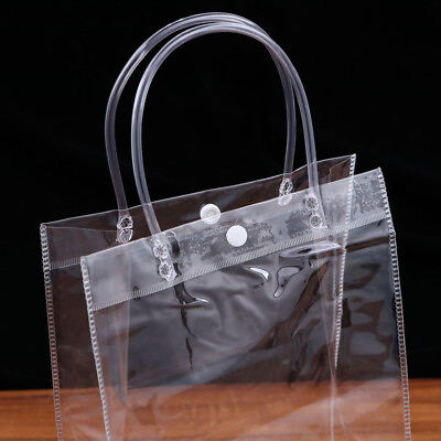 24pcs Clear Gift Bags Clear Gift Tote Bags Plastic Clear Gift Bags With Handles $20.90