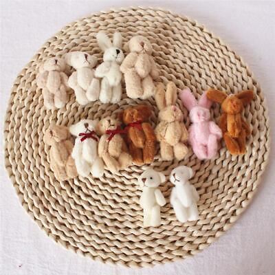 Soft Mini Joint Bear Stuffed Plush Toys 6.5cm Best Gift Small Teddy Pendant 5Pcs $10.99