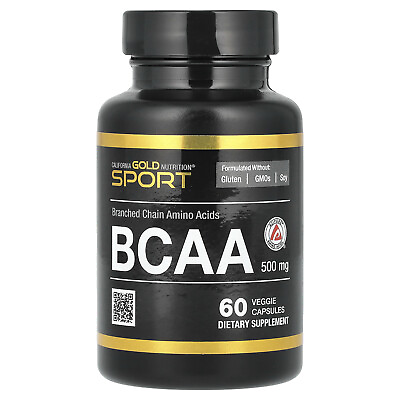 #ad Sport BCAA AjiPure® Branched Chain Amino Acids 500 mg 60 Veggie Caps $9.76