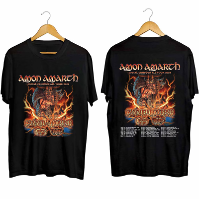 #ad Amon Amarth Band Metal Crushes All Tour 2024 T shirt Full Size S 5XL BE2420 $34.19