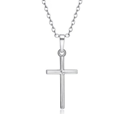 Cross Crucifix Pendant Necklace. Chain Length Is 18” Sturdy Lobster Claw Clasp $15.99