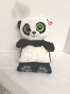 TY Beanie Baby Large The Peek A Boo Collectable Poo Panda W heart Tags $4.99