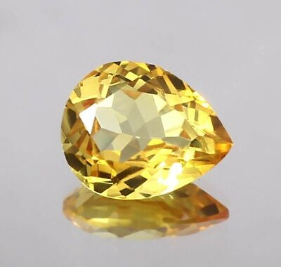 #ad Natural Pear Shape Loose Yellow Sapphire Pukhraj Gemstone Birthstone Sapphire $69.00