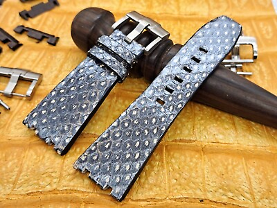 #ad 27mm 20mm Exotic Leather Watch Band Military Fashion Bespoke Minimalist design $115.00
