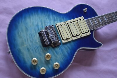 #ad Classic Guitar Sea Blue Mahogany 3 Pickup Custom LP Style 6 strings Guitar $179.00