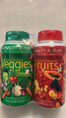 #ad NEW Balance of Nature Fruits and Veggies Whole Food Supplement 180 Capsule $32.99