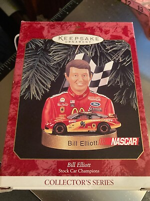 #ad Hallmark Keepsake Ornament 1999 Bill Elliot Nascar McDonalds Stock Car Champions $4.50