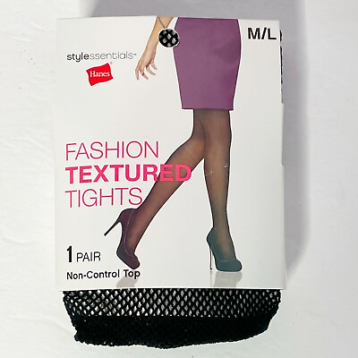 #ad Hanes Fashion Textured Tights Size Medium Large $10.00