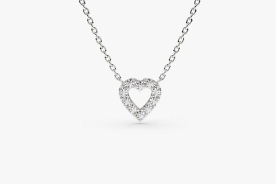 #ad 0.10 Cts Diamond Heart Pendant Heart Shape Minimalist Pendant in 18k Solid Gold $399.99