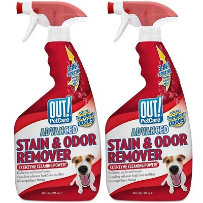 #ad OUT Advanced Stain and Odor Remover Pet Stain and Odor Remover 32 oz 2Pack $22.95