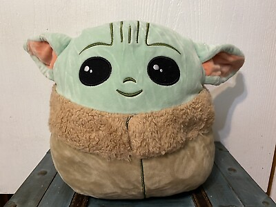 #ad Squishmallow Star Wars Baby Yoda 10quot; Plush Toy Mandalorian Grogu Gift Alien EUC $12.00