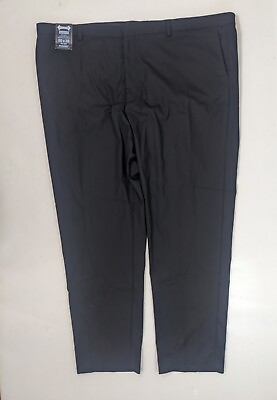 #ad NEW Big Mens 50 x 32 Murano Dress Pants Alex Fit Polyester Blend Black MSRP $80 $27.00