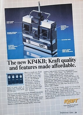 #ad Kraft KP4KB Radio System Vintage 1986 Print Ad Wall Decor $17.99