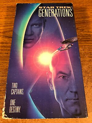 #ad Stark Trek Generation VHS VCR Video Tape Movie Used Patrick Stewart $4.85