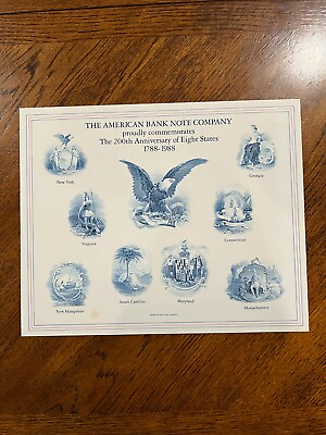 #ad US Semi Official Souvenir Card SO59 200th Anniversary $10.00