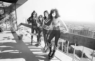 #ad Kiss In LA Paul Stanley Peter Criss Gene Simmons Ace Frehley 1975 OLD PHOTO 21 AU $9.00