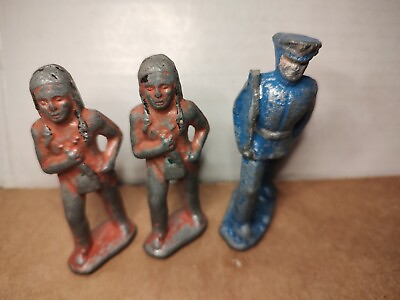 #ad 1947 H.B. Toys Metal Toy Soldiers Lot Of 3 $16.57
