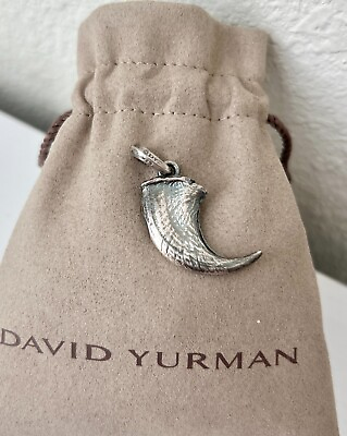 #ad David Yurman Sterling Silver Claw Men#x27;s Amulet Pendant for Necklace $225.00
