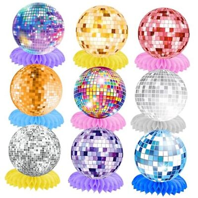 #ad Disco Ball Party Honeycomb Centerpieces 70s Disco Birthday Party Colorful $21.90