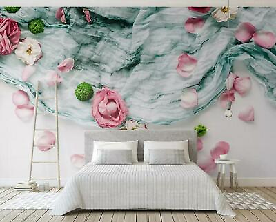 #ad 3D Floral Arrange Wallpaper Wall Mural Removable Self adhesive Sticker971 AU $314.99
