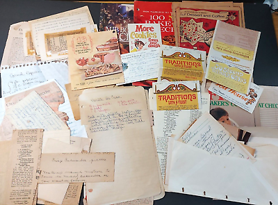 #ad Vintage Hand Written Clipped amp; Copied Recipes Multiple Categories Lot of 100 $50.00