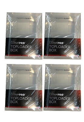 #ad 4 PACK NEW Ultra Pro Toploader Clear Trading Card Storage Box Case 85398 MTG GPK $18.95